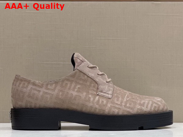 Givenchy Men Derbies in Beige 4G Suede Leather Replica