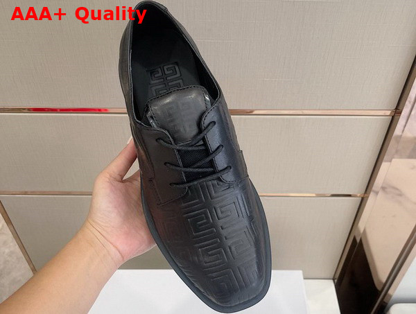 Givenchy Men Derbies in Black 4G Leather Replica