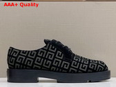 Givenchy Men Derbies in Black and Beige 4G Suede Leather Replica