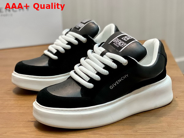 Givenchy Men Sneakers in Black Suede Leather and Calfskin Leather with White Sole Replica