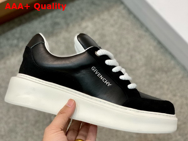 Givenchy Men Sneakers in Black Suede Leather and Calfskin Leather with White Sole Replica