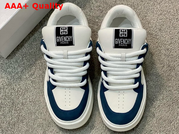 Givenchy Men Sneakers in Blue Suede Leather and White Calfskin Leather Replica
