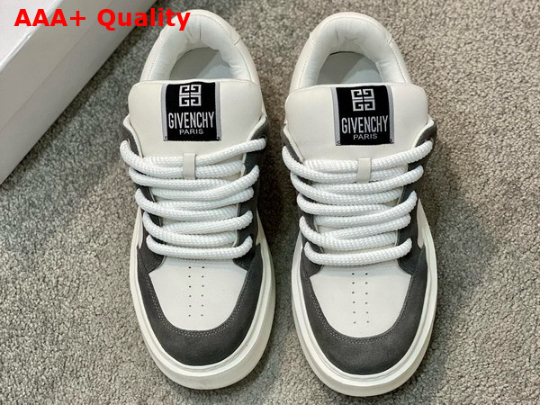 Givenchy Men Sneakers in Grey Suede Leather and White Calfskin Leather Replica