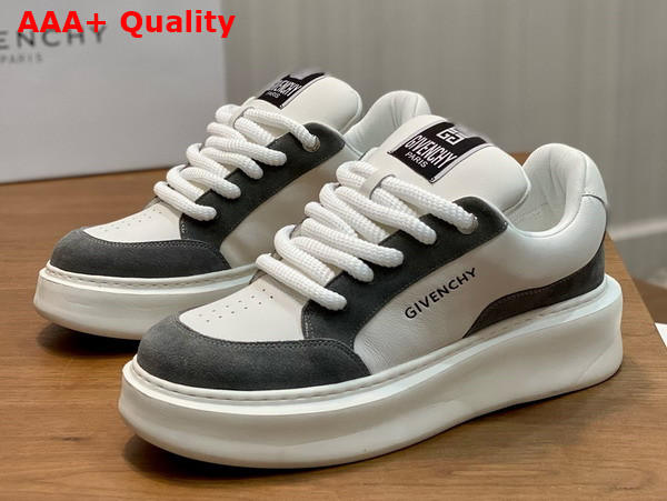 Givenchy Men Sneakers in Grey Suede Leather and White Calfskin Leather Replica