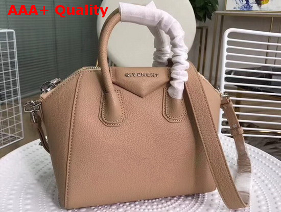Givenchy Mini Antigona Bag in Beige Grained Leather Replica