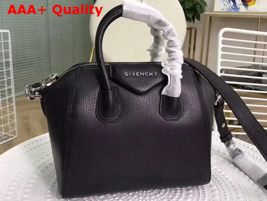 Givenchy Mini Antigona Bag in Black Grained Leather Replica