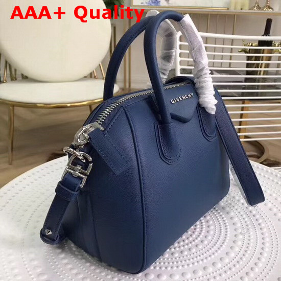 Givenchy Mini Antigona Bag in Blue Grained Leather Replica