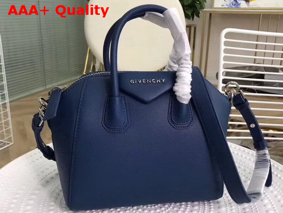 Givenchy Mini Antigona Bag in Blue Grained Leather Replica