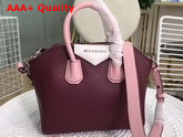 Givenchy Mini Antigona Bag in Burgundy Grained Leather Replica