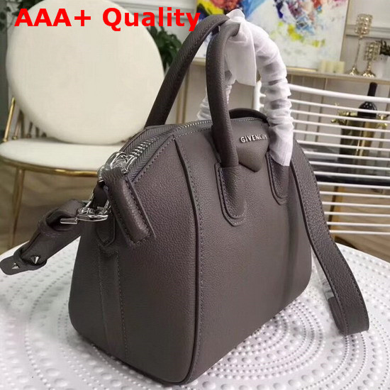 Givenchy Mini Antigona Bag in Dark Grey Grained Leather Replica