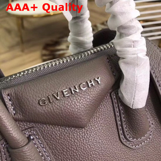 Givenchy Mini Antigona Bag in Dark Grey Grained Leather Replica