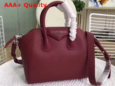Givenchy Mini Antigona Bag in Dark Red Grained Leather Replica