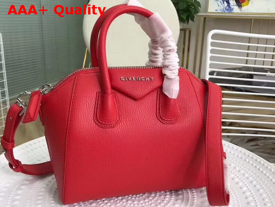 Givenchy Mini Antigona Bag in Red Grained Leather Replica