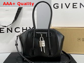 Givenchy Mini Antigona Lock Bag in Black Box Leather Black Replica