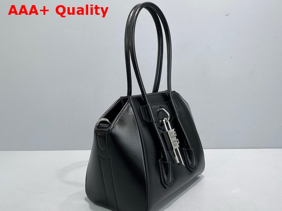 Givenchy Mini Antigona Lock Bag in Black Box Leather Black Replica