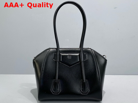 Givenchy Mini Antigona Lock Bag in Black Box Leather Black Replica