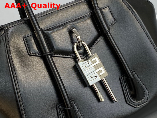 Givenchy Mini Antigona Lock Bag in Black Box Leather Black Replica