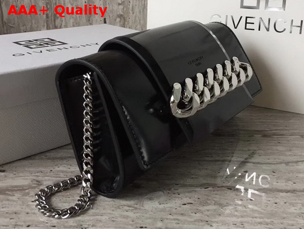 Givenchy Mini Chain Infinity Bag in Shiny Smooth Black Leather Replica