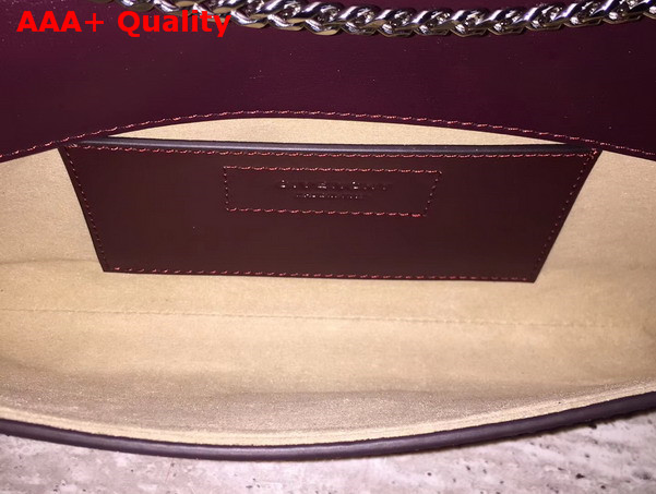 Givenchy Mini Chain Infinity Bag in Shiny Smooth Burgundy Leather Replica