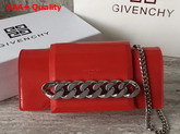 Givenchy Mini Chain Infinity Bag in Shiny Smooth Red Leather Replica