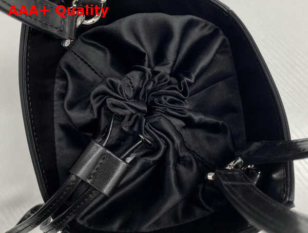Givenchy Mini Cut Out Bucket Bag in Black Box Leather Replica