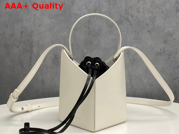 Givenchy Mini Cut Out Bucket Bag in Ivory Box Leather Replica