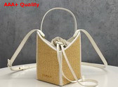 Givenchy Mini Cut Out Bucket Bag in Raffia Replica