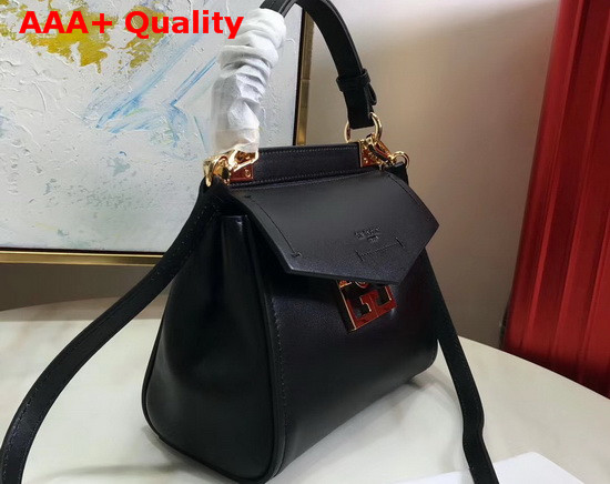 Givenchy Mini Mystic Bag in Soft Black Leather with Double G Magnetic Closure Replica