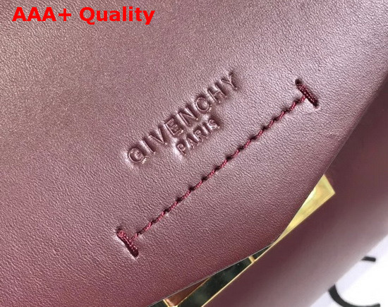 Givenchy Mini Mystic Bag in Soft Eggplant Leather with Double G Magnetic Closure Replica