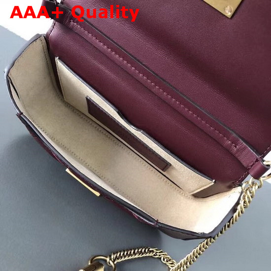 Givenchy Mini Pocket Bag in Burgundy Diamond Quilted Leather Replica