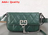 Givenchy Mini Pocket Bag in Green Diamond Quilted Leather Replica
