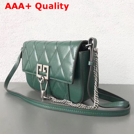 Givenchy Mini Pocket Bag in Green Diamond Quilted Leather Replica