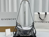 Givenchy Mini Voyou Bag in Silvery Grey Laminated Leather Replica