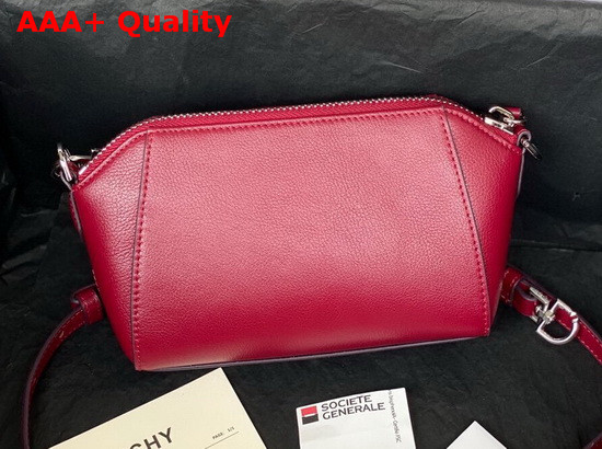 Givenchy Nano Antigona Bag in Dark Red Varnished Leather Replica