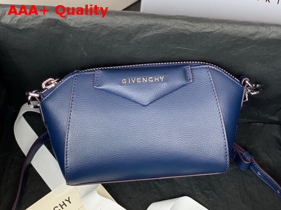 Givenchy Nano Antigona Bag in Navy Blue Varnished Leather Replica