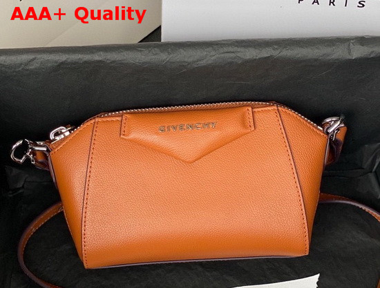 Givenchy Nano Antigona Bag in Tan Varnished Leather Replica