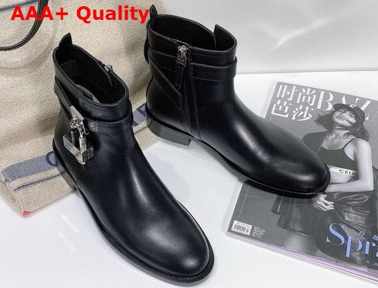 Givenchy Padlock Boots in Black Leather Replica