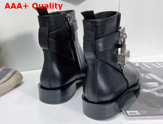 Givenchy Padlock Boots in Black Leather Replica