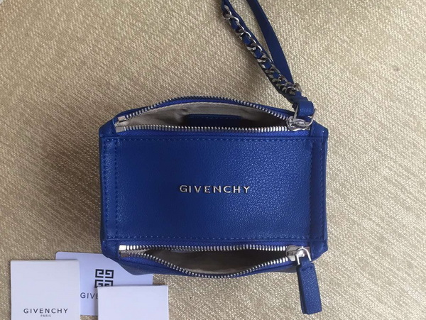 Givenchy Pandora Wristlet Pouch Blue Goatskin for Sale