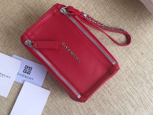 Givenchy Pandora Wristlet Pouch in Red Goatskin for Sale
