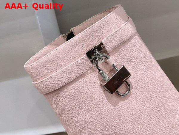 Givenchy Shark Lock Biker Ankle Boots in Pink Grained Leather Replica