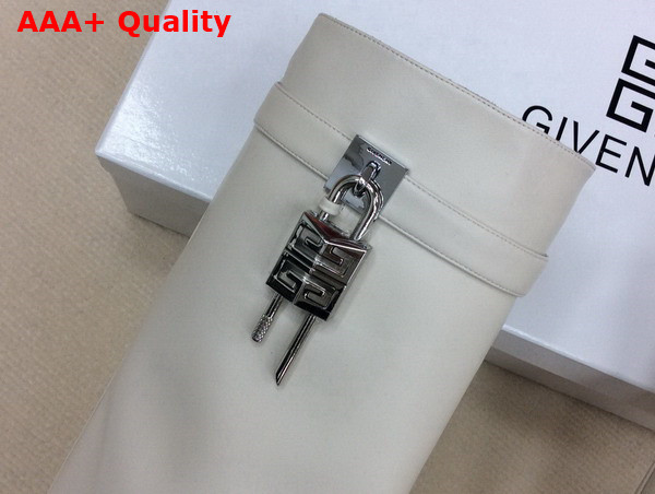 Givenchy Shark Lock Boots in Beige Leather Replica