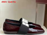 Givenchy Sliced Square Ballerinas in Bordeaux Patent Leather Replica
