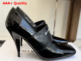 Givenchy Sliced Square Givenchy Tape Pumps in Black Patent Leather Replica