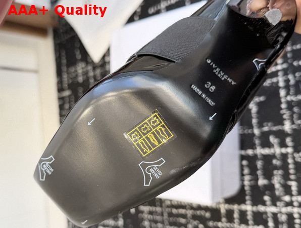 Givenchy Sliced Square Givenchy Tape Pumps in Black Patent Leather Replica