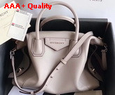 Givenchy Small Antigona Soft Bag in Light Grey Smooth Leather Replica