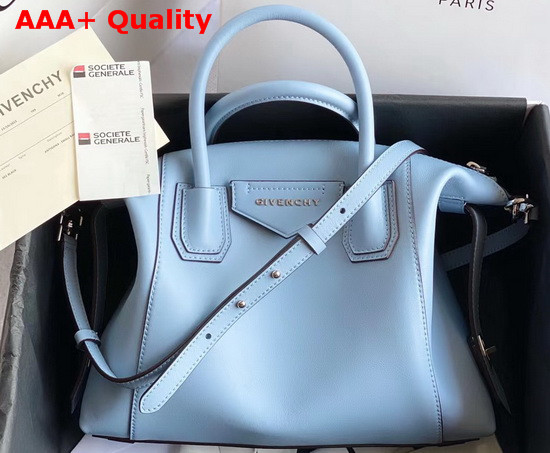 Givenchy Small Antigona Soft Bag in Sky Blue Smooth Leather Replica