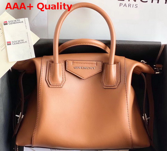 Givenchy Small Antigona Soft Bag in Tan Smooth Leather Replica
