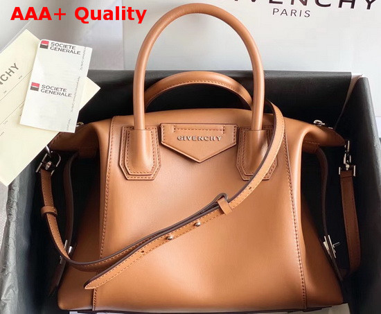 Givenchy Small Antigona Soft Bag in Tan Smooth Leather Replica