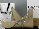Givenchy Small Cut Out Bag in Box Leather with Chain Beige Replica